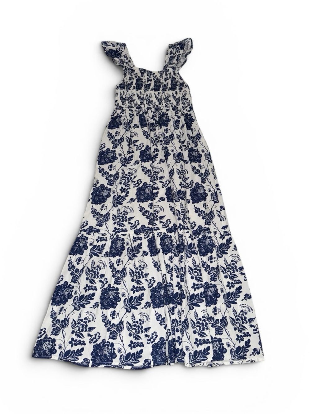 THML Blue and White Smocked Sundress
